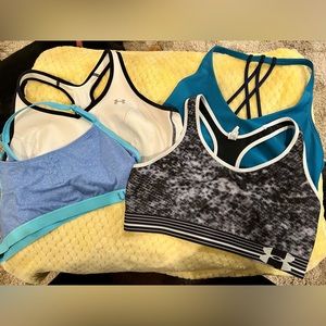 Ladies Bundle of 4 UnderArmour-Sports Bras-XL